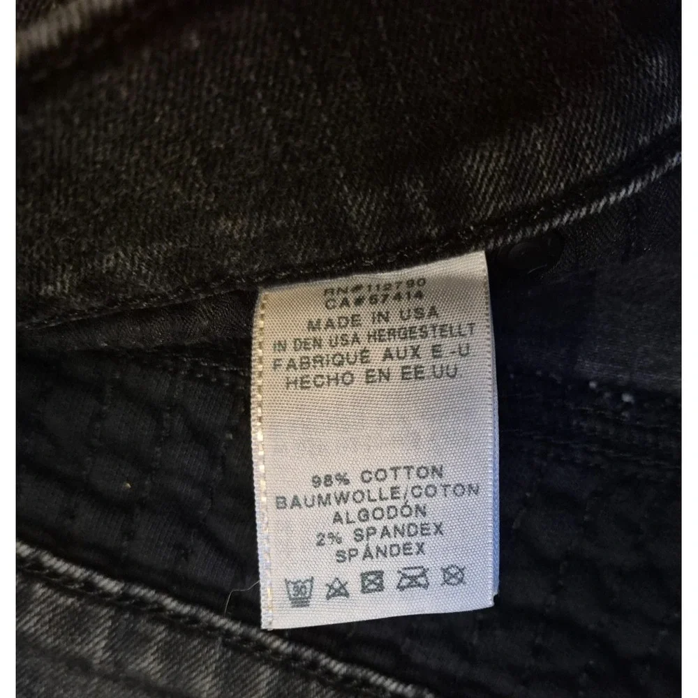 True Religion Mens Geno Relaxed Slim Fit Jeans 38x32 Black Stretch